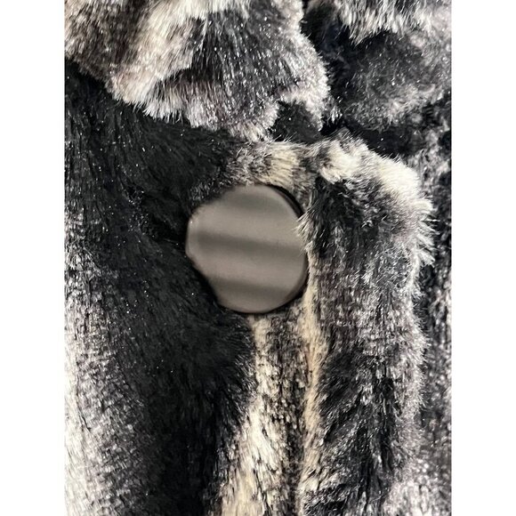 Alfred Dunner Jacket Women 18W Black Faux Fur Old Money Mob Wife Luxury Retro - Picture 6 of 12